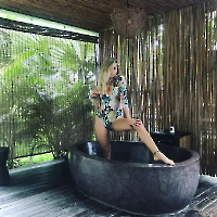 Ana de Armas - Floral Swimsuit 2